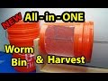 Worm Bin DIY - All in One - Easy Composting & Harvesting Casting, Part 1