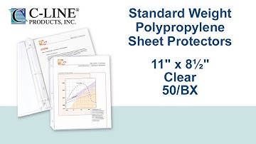 Standard Weight Polypropylene Sheet Protector, clear, 11 x 8 1/2, 50/BX - C-Line Products - 62037