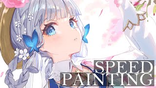 【イラストメイキング】原神/Genshin Impact-神里綾華【Speed Painting】