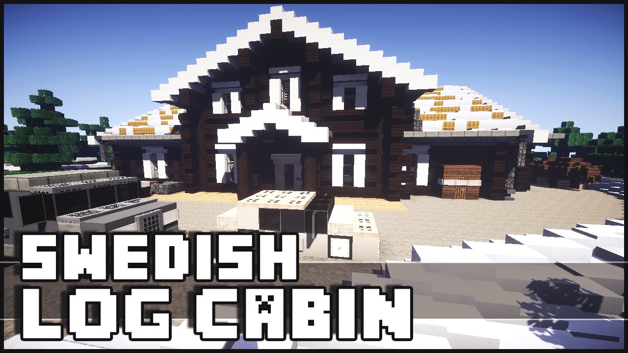 minecraft log cabin masion