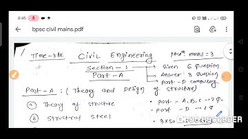 Bpsc Civil Engineering Optional Syllabus for BPSC MAINS