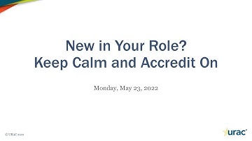 Webinar: Keep Calm and Accredit On