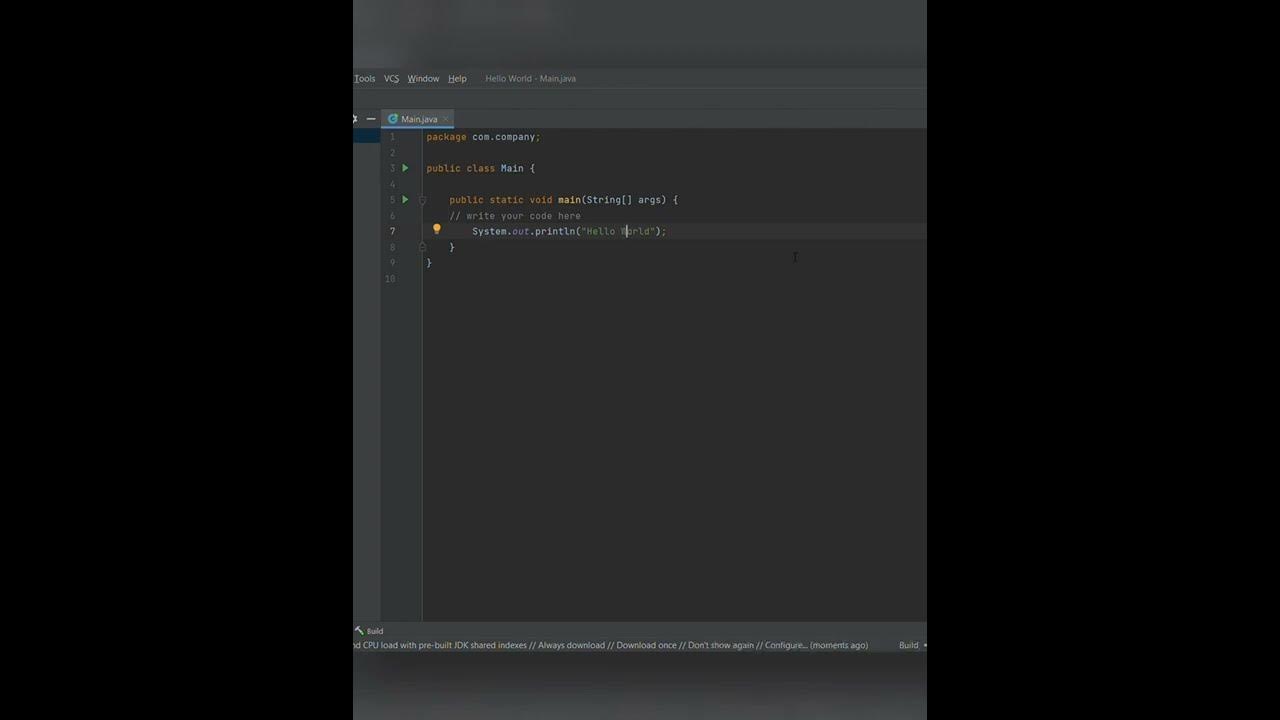 Printing Hello World in Java | A Simple Java Program | Java Shorts ...