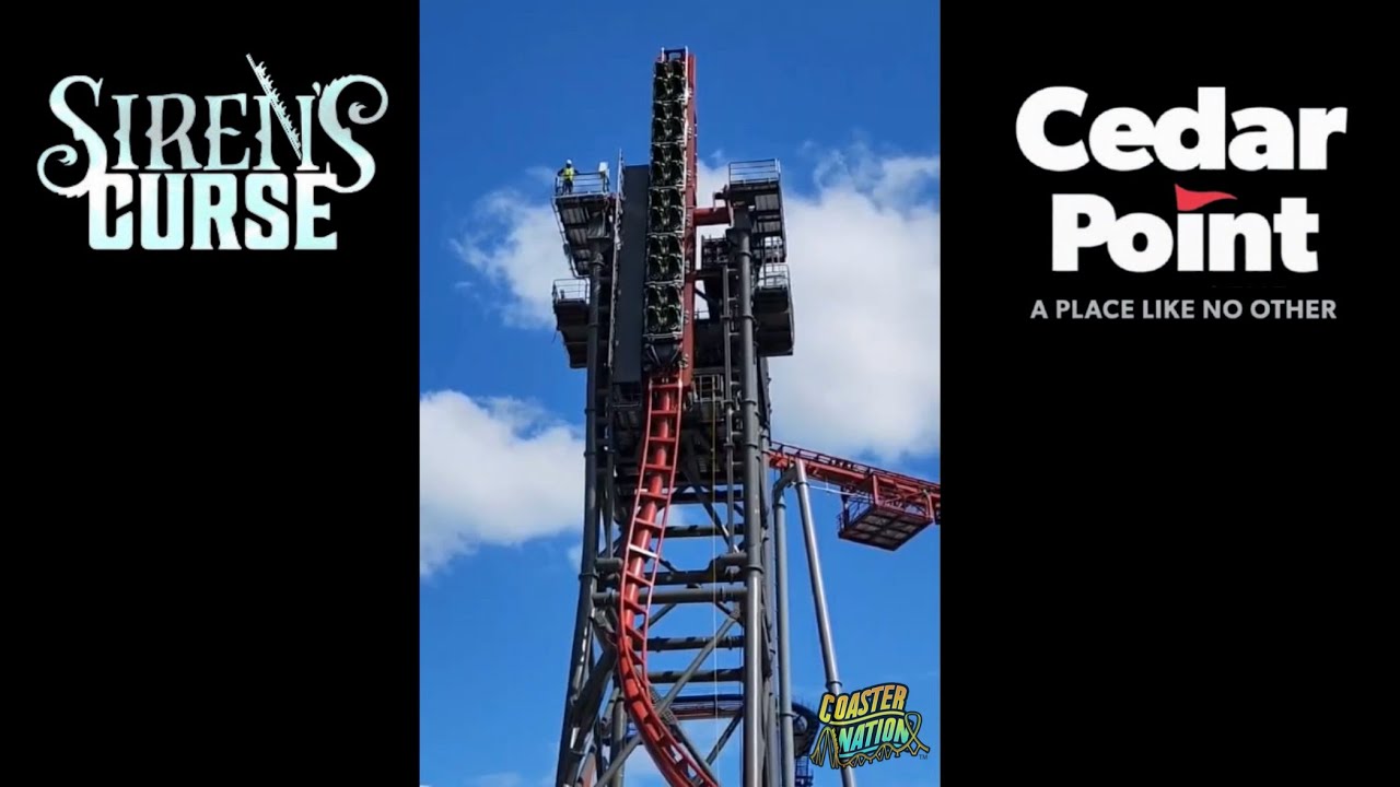 Siren’s Curse Tilt Coaster In Action At Cedar Point