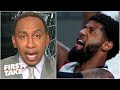 Stephen A. reacts to Paul George snapping his playoff slump in Game 5 | First Take