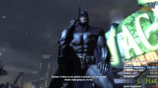 Batman: Arkham City any% (no Catwoman) speedrun in 1:15:59 (WR)