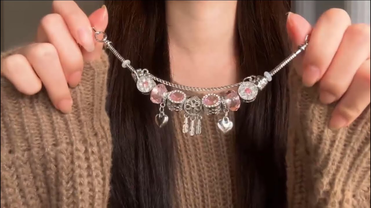 ハンドメイド スイートヴィンテージ ハートチャーム ブレスレット 