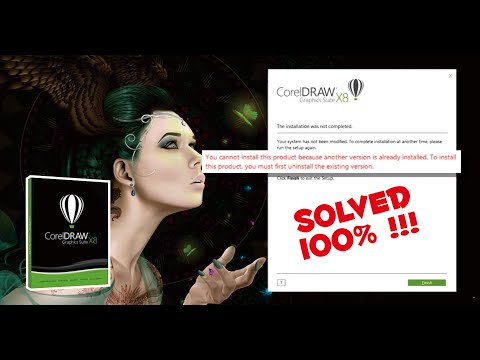 HOW TO FIX CORELDRAW X8 you cannot install this product because another version is already installed