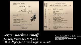Joseph Zins and Jo Anne Link Performing Rachmaninoff: Fantasy Suite No. 1, Opus 5