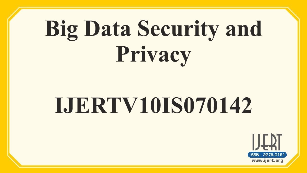 Big Data Security and Privacy - YouTube