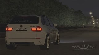 BMW X5M - скоростная ночная езда (шашки) (City Car Driving 1.3.1)