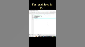 for-each loop or range based loop in cpp. #shorts #ytshorts