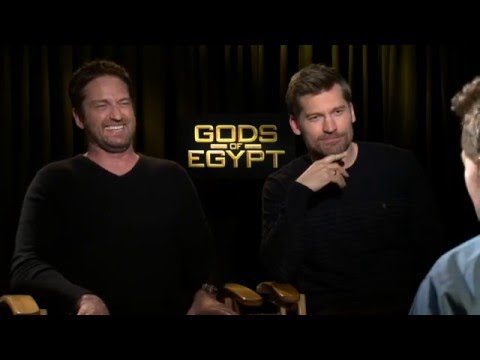 Gods of Egypt: Gerard Butler "Set" & Nikolaj Coster-Waldau "Horus" Exclusive Interview | ScreenSlam