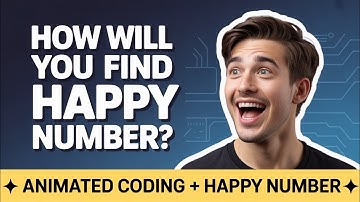 Happy Number in JavaScript-code met geanimeerde stap-voor-stap
