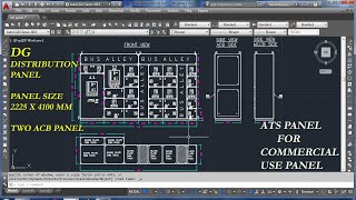 DG Distribution panel || Ats panel drawing  || Acb panel  || LT panel Design with AutoCAD Electrical