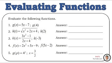 Grade 11 | Evaluating Functions | General Mathematics