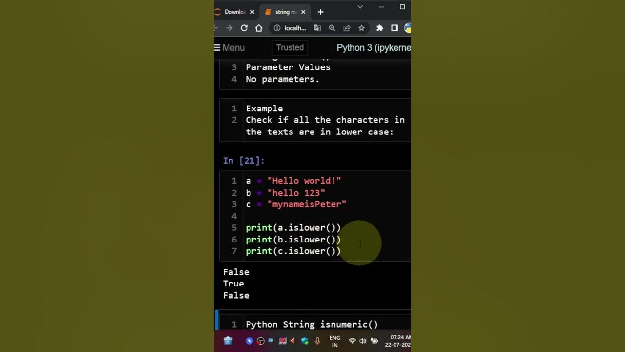 islower string method python english #python #shorts - YouTube