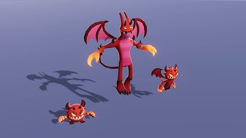 www.Meshtint.com | Imp Demon Devil Evolution Pack Cute Series | Animations