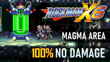 MegaMan X6 100% Walkthrough Part 3 (Blaze Heatnix) Magma Area "Early Shadow Armor"