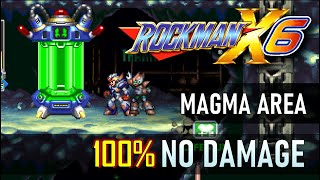 MegaMan X6 100% Walkthrough Part 3 (Blaze Heatnix) Magma Area 'Early Shadow Armor'