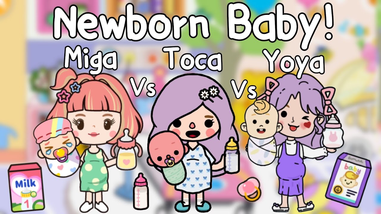 NEWBORN BABY!  TOCA vs. MIGA vs. YOYA 🍼👶🏻👀 |  Pregnancy, childbirth |  Toca Life World |  Mega World |  Yoya World