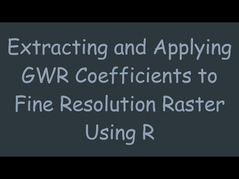 Extracting and Applying GWR Coefficients to Fine Resolution Raster Using R