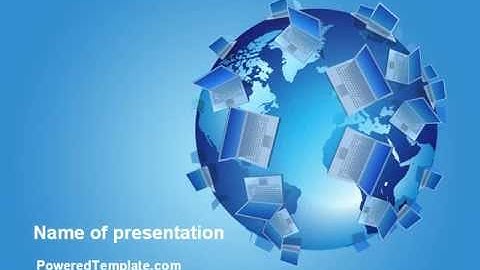 Laptop World PowerPoint Template by PoweredTemplate.com
