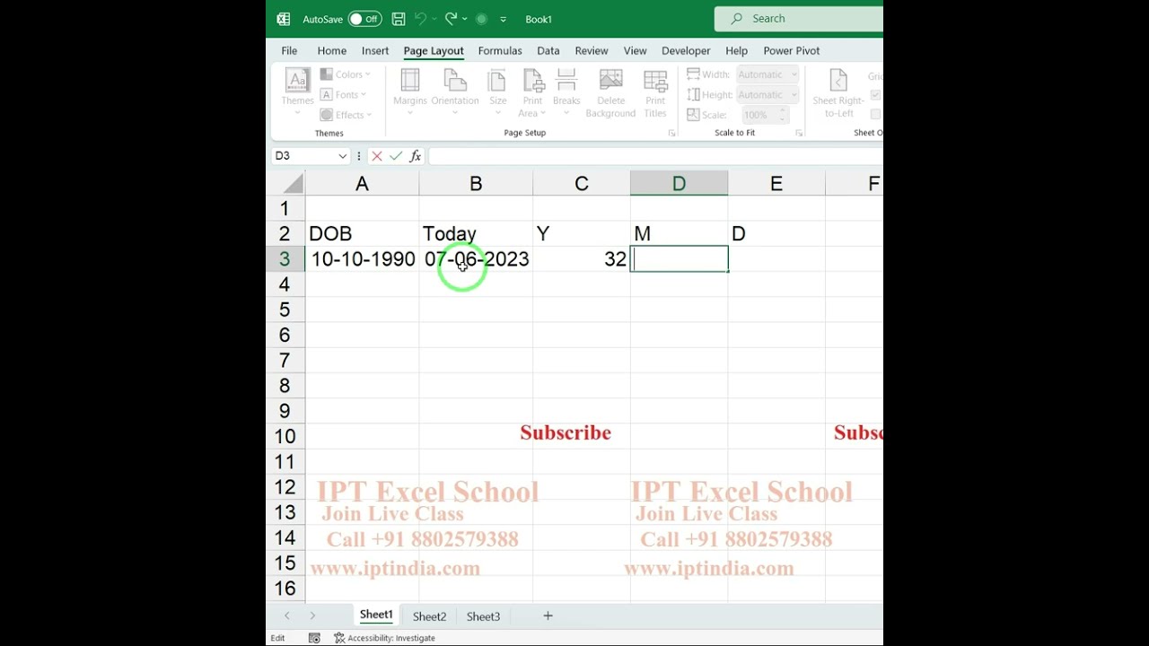 Calculate Age In Year Month Days In Excel Shorts YouTube Calculate Age In Year Month Days In Excel Shorts YouTube