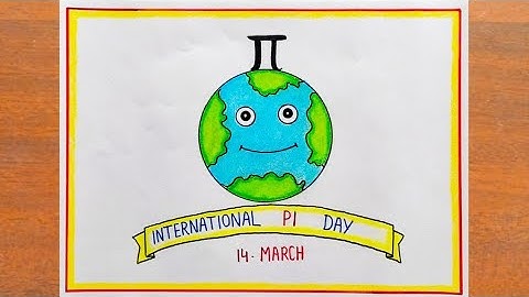 International Pi Day Drawing Easy || International Pi Day Poster Drawing Easy steps | Pi Day Drawing