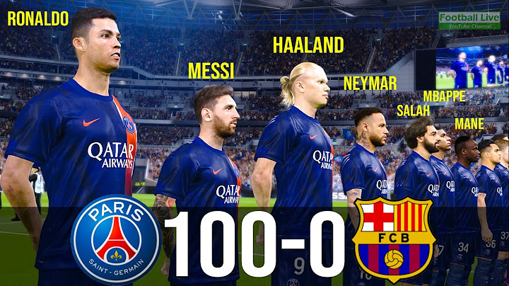 What if Ronaldo Messi Haaland Neymar Salah Mbappe Mane Lautaro Benzema play together PSG vs FCB |PES