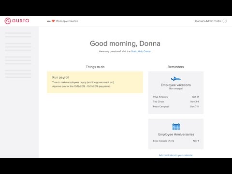 Gusto Demo: Refreshingly intuitive payroll, benefits, and HR for small business