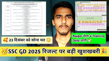 🔥SSC GD 2025 Final Result Date ✅ | Rojgar Mela & Training Date 😍 | SSC GD Notice Out | Sushant