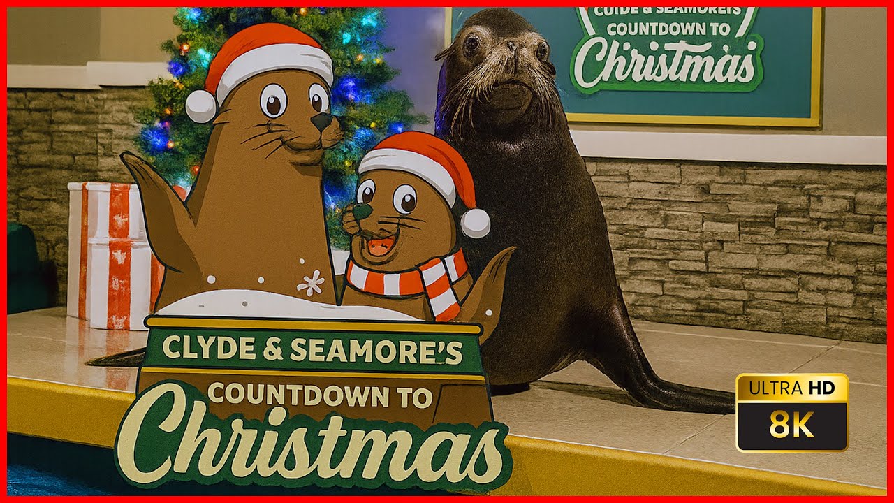 Обратный отсчет до Рождества от Клайда и Симора 🎅 Полная версия шоу | SeaWorld Orlando 8K Ultra HD