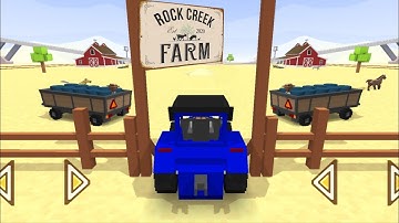 I went to visit my neighbor, Rock Creek Farm - Blocky Farming and Racing Simulator | game play