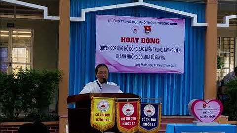 Cô Hà Thanh Thiên Trang  đọc Lời kêu gọi “Ủng hộ đồng bào khu vực Trung bộ ...”