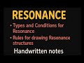 Resonance in Organic Chemistry | Types | Rules for resonance | Hybrid Structure | Handwritten Notes