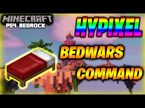 HYPIXEL CUSTOM BEDWARS COMMAND!  (PS4 Bedrock Edition Command Tutorial)