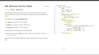[December 31, 2024, LeetCode daily] 983. Minimum Cost For Tickets - Python, solution explained