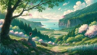 Tranquil Cliffside Study Music 🌸 | Cherry Blossoms - Soothing Anime Lofi for Studying & Relaxation
