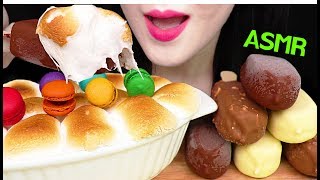 ASMR MAGNUM CHOCOLATE ICE CREAM   SMORES DIP 매그넘 초콜릿 아이스크림   스모어딥 먹방 EATING SOUNDS MUKBANG