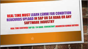 LSMW FOR PRICING CONDITION RECORDS UPLOAD IN SAP OR S4 HANA