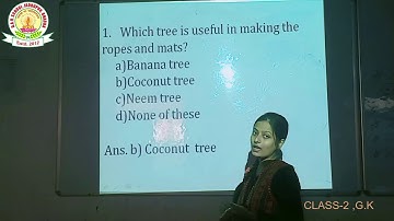 DAV SCHOOL TUTORIAL CLASS 2 G K BY SHREEN MISS