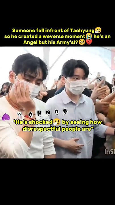 Taehyung got worried and shocked🤧 by seeing how disrespectful people are🥺💔 #taehyung #shorts