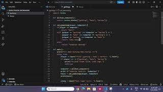 Penjelasan tentang kode membuat game batu, gunting, kertas di Visual Studio Code