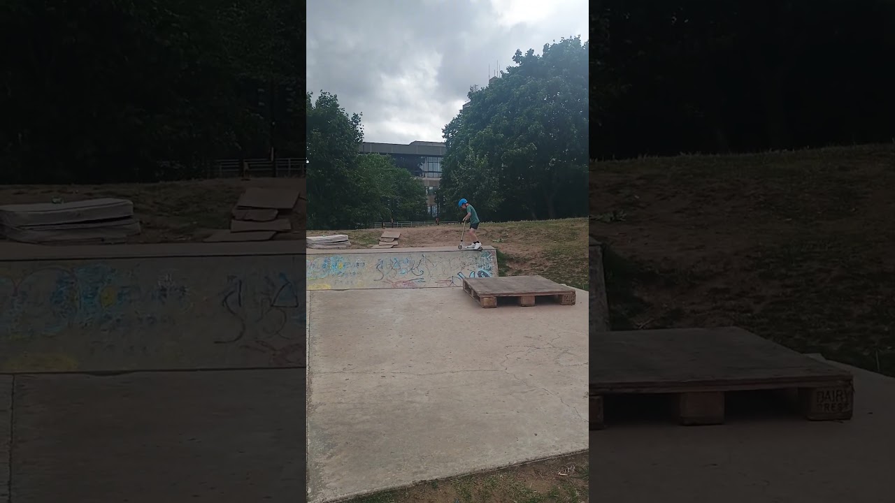 Tailwhip and Feeble on wood crate 