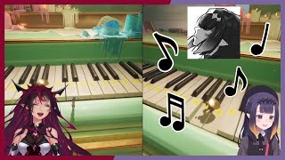 Ina tried to play unravel on piano 【It Takes Two/Hololive EN】
