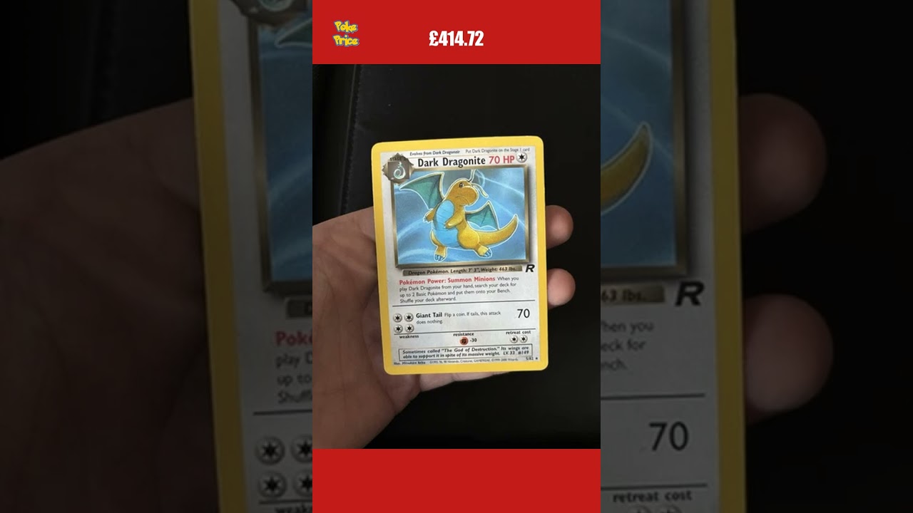 Dark Dragonite No Holo ERROR Team Rocket 5/82 Pokemon Card Misprint