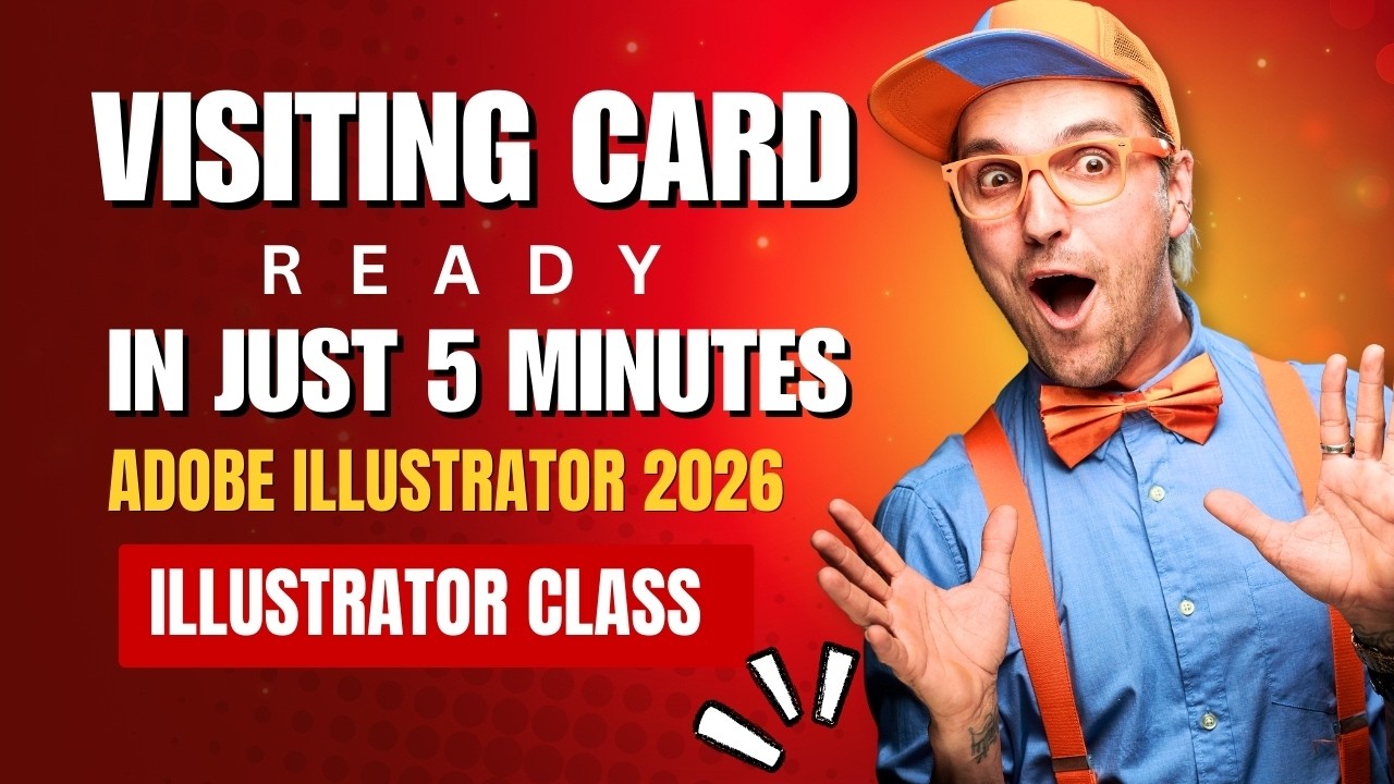 Visiting Card in 5 MINUTES with Adobe Illustrator #AdobeIllustrator#VisitingCardDesign#BusinessCard