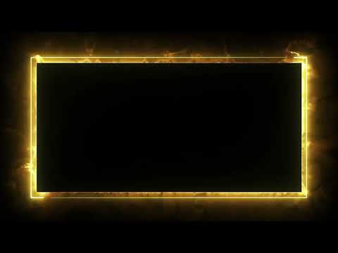 Golden fire frame animation | cinematic glowing border effect
