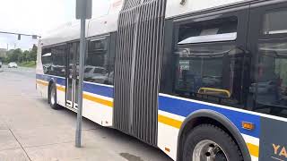 Bee line bus route 20 Cross County￼ LED date and loading passengers￼